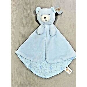 Bass Pro Shops Lovey baby Blue Bear Blanket Plush Doll Stars Moon Folding